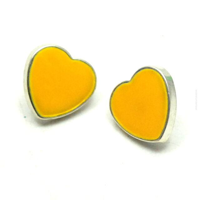 KOLCZYKI SERCA  ŻÓŁTE  0665-24