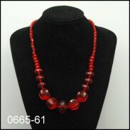 KORALE CZERWONE TRANSPARENTNE MODERN FOLK 0665-61 - 2