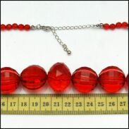 KORALE CZERWONE TRANSPARENTNE MODERN FOLK 0665-61 - 3