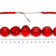 KORALE CZERWONE TRANSPARENTNE MODERN FOLK 0665-61 - 3