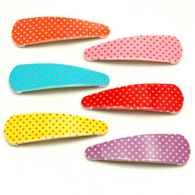 PYKI / SPINKI DO WŁOSÓW DZIECIĘCE DUŻE WIELOLOKOLOROWE 12 SZTUK (8401 SA)