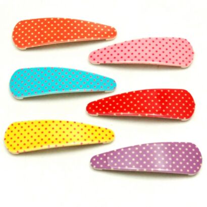 PYKI / SPINKI DO WŁOSÓW DZIECIĘCE DUŻE WIELOLOKOLOROWE 12 SZTUK (8401 SA)