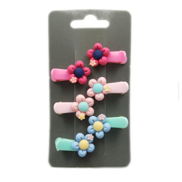 SPINKI DO WŁOSÓW DZIECIĘCE KWIATKI 6 SZTUK (0317-596)