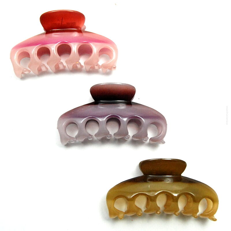 SZCZĘKI DO WŁOSÓW PLASTIKOWE KOLOROWE 3 SZTUKI                                                                               (0217-2 SAM)