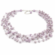 NASZYJNIK / WISIOREK Z FIOLETOWYMI KORALIKAMI (N-0306/10/6R A SAM B) - 3