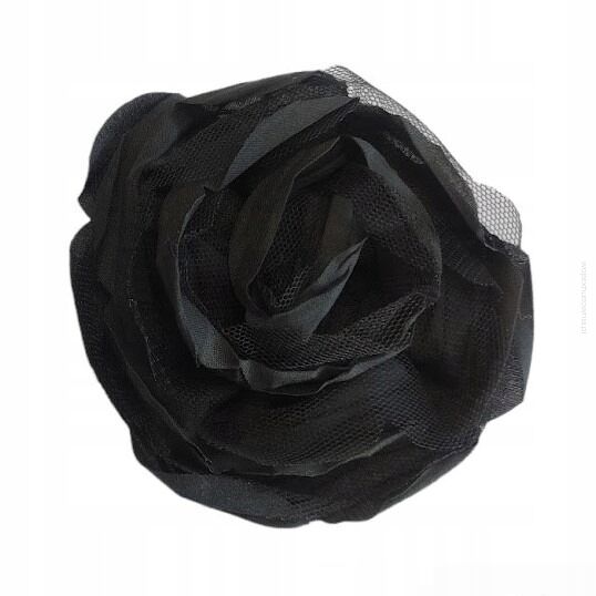 BROSZKA / SPINKA DO WŁOSÓW KWIAT CZARNY                          (0615-740 SA)