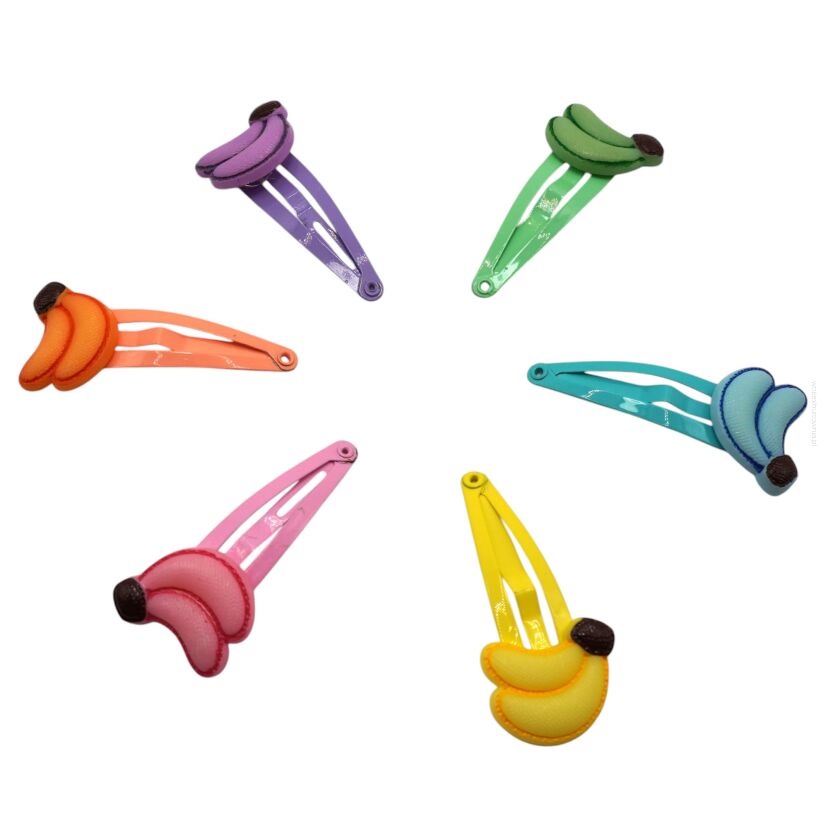 PYKI / SPINKI DO WŁOSÓW DZIECIĘCE BANANY 12 SZTUK (0172-3 AS)