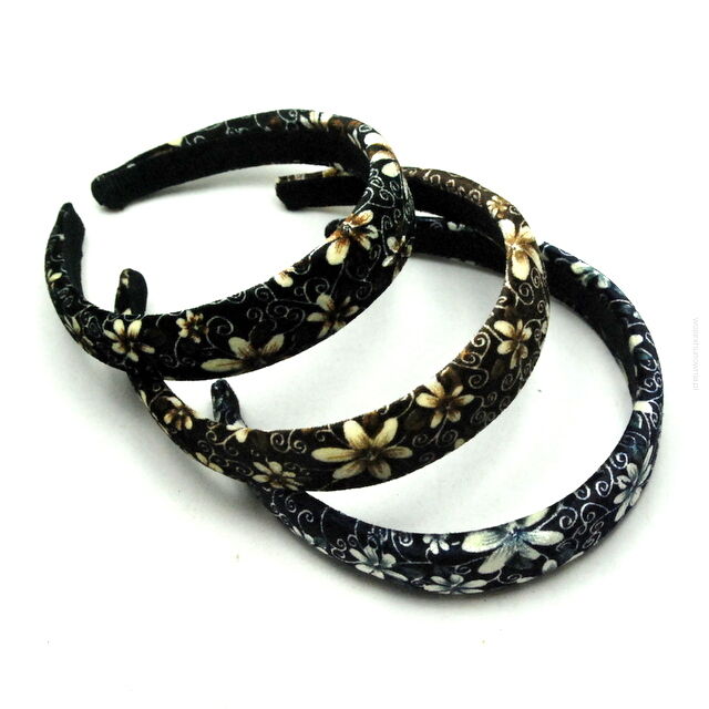 OPASKI DO WŁOSÓW WELUROWE OZDOBNE 6 SZTUK                                                                     (0214-35 SA)