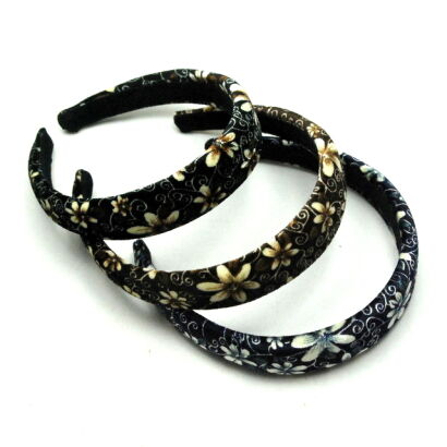 OPASKI DO WŁOSÓW WELUROWE OZDOBNE 6 SZTUK                                                                     (0214-35 SA)