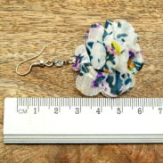 KOLCZYKI Z MATERIAŁU WISZĄCE KOLOROWE  KWIATY                                                                        (0611-94 SAH) - 3