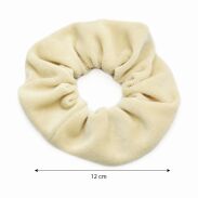 GUMKA DO WŁOSÓW WELUR SCRUNCHIE JASNY BEŻ PRODUKT POLSKI (0103-JB SAH) - 2