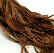 SZCZĘKA / KLAMRA Z WŁOSAMI / DOPINKA  BRĄZOWA                                                                             (0137-5 SAH) - 3