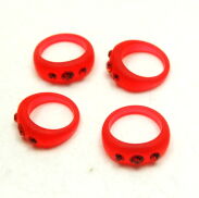 PIERŚCIONKI /OBRĄCZKI Z CYRKONIAMI CZERWONE (15 SZTUK)                                          0617-529 - 3