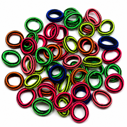 GUMKI DO WŁOSÓW MAŁE KOLOROWE 50 SZTUK (DS-035-2 SAM)