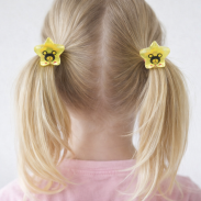 GUMKI DO WŁOSÓW DZIECIĘCE ŻÓŁTE GWIAZDKI 4 SZTUKI (0194-23 SAMH) - 2