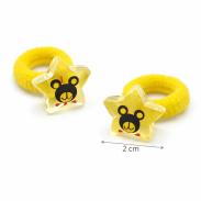 GUMKI DO WŁOSÓW DZIECIĘCE ŻÓŁTE GWIAZDKI 4 SZTUKI (0194-23 SAMH) - 3