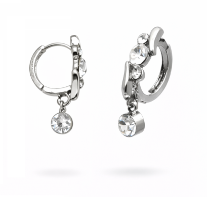 KOLCZYKI ZAPINANE KLASYCZNE PIONOWE DŻETY 0608-155