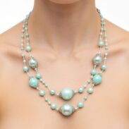 NASZYJNIK / WISIOREK Z ZIELONYMI KORALIKAMI (N-0701/2/2R A-3 SAM B) - 3