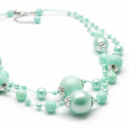 NASZYJNIK / WISIOREK Z ZIELONYMI KORALIKAMI (N-0701/2/2R A-3 SAM B) - 4