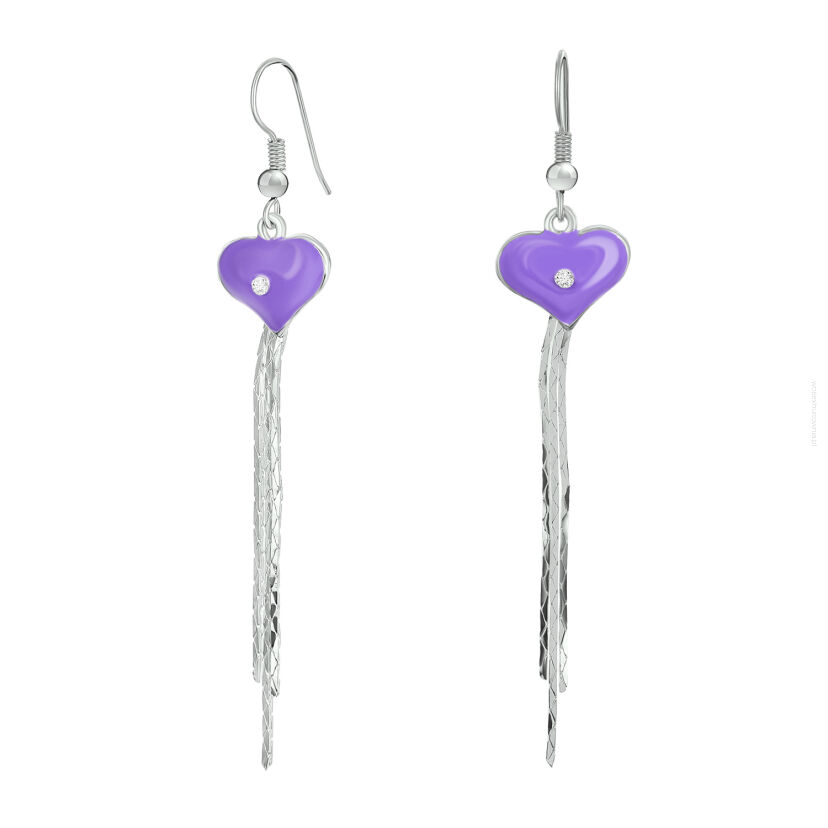 KOLCZYKI WISZĄCE SERDUSZKA                                                                              0611-611