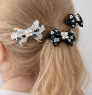 SPINKI DO WŁOSÓW DZIECIĘCE KOKARDKI 10 SZTUK (1410-005/16) - 2