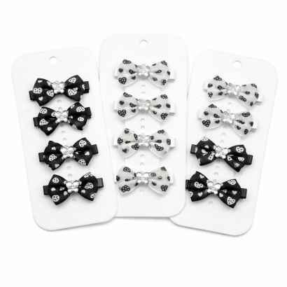 SPINKI DO WŁOSÓW DZIECIĘCE KOKARDKI 12 SZTUK (0226-4 SAH)