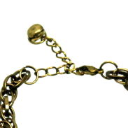 BRANSOLETKA ŁAŃCUSZEK ZŁOTA VINTAGE Z MOTYWEM SERCA 0602-26 - 3