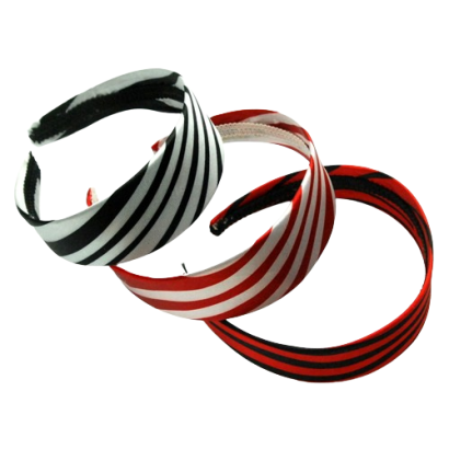 OPASKI DO WŁOSÓW SZEROKIE KOLOROWE 6 SZTUK W PASKI (0214-21 SA)