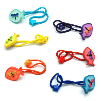 GUMKI DO WŁOSÓW DZIECIĘCE  RYBKI 12 SZTUK MIX KOLOR (0088 SA)