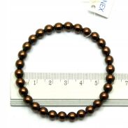 BRANSOLETKA KALSYCZNA BRĄZOWA Z DROBNYCH PEREŁEK JABLONEX (BRPR-23 SAH) - 3