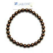 BRANSOLETKA KALSYCZNA BRĄZOWA Z DROBNYCH PEREŁEK JABLONEX (BRPR-23 SAH) - 2