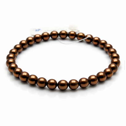 BRANSOLETKA KALSYCZNA BRĄZOWA Z DROBNYCH PEREŁEK JABLONEX (BRPR-23 SAH)