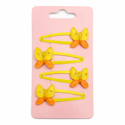 SPINKI / PYKI DO WŁOSÓW Z MOTYLKAMI 4 SZTUKI (0301-7 SAH)