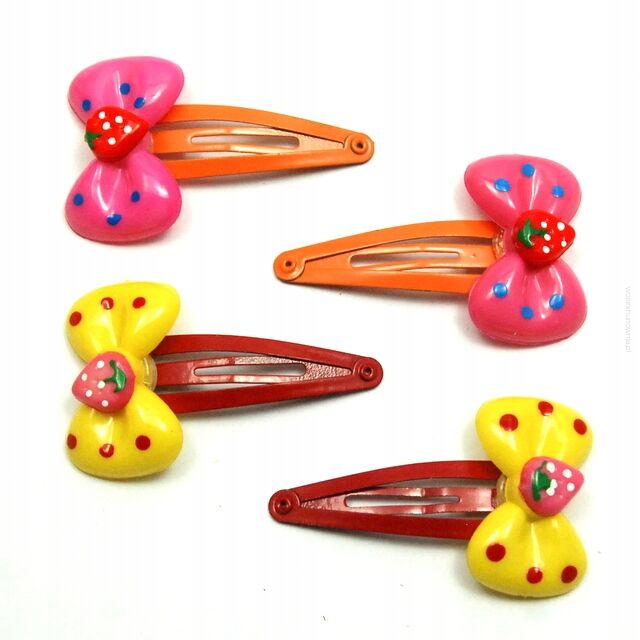 SPINKI / PYKI DO WŁOSÓW DZIECIĘCE KOKARDKI 4 SZTUKI (0169-525)