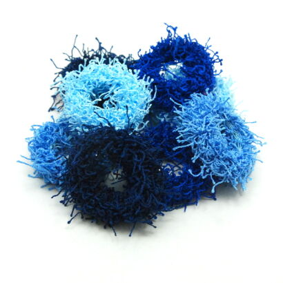 GUMKI FROTKI DO WŁOSÓW MAŁE "WŁOCHATE" NIEBIESKIE (12 SZTUK) 0006-48