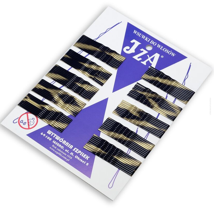 WSUWKI DO WŁOSÓW KARBOWANE CIENIOWANE 6 CM 100 SZTUK                                             (0602/100)