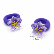 GUMKI DO WŁOSÓW DZIECIĘCE FIOLETOWE GWIAZDKI 4 SZTUKI (0194-33 SAMH) - 2