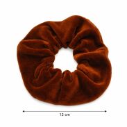 GUMKA DO WŁOSÓW WELUR SCRUNCHIE BRĄZOWA PRODUKT POLSKI (0103-B SAH) - 3