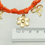 BRANSOLETKA POMARAŃCZOWA Z ZAWIESZKAMI -KOŃCÓWKA SERII !                                                                                       0613-02 - 2