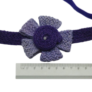 OPASKI ELASTYCZNE DAMSKIE - FIOLETOWY KWIAT NA GUMCE 3 SZTUKI                                                  (7734 SAM) - 2