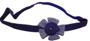 OPASKI ELASTYCZNE DAMSKIE - FIOLETOWY KWIAT NA GUMCE 3 SZTUKI                                                  (7734 SAM) - 3