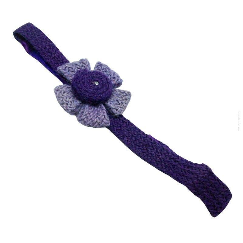OPASKI ELASTYCZNE DAMSKIE - FIOLETOWY KWIAT NA GUMCE 3 SZTUKI                                                  (7734 SAM)