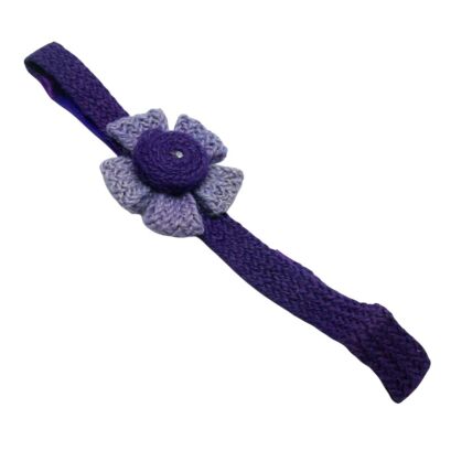 OPASKI ELASTYCZNE DAMSKIE - FIOLETOWY KWIAT NA GUMCE 3 SZTUKI                                                  (7734 SAM)