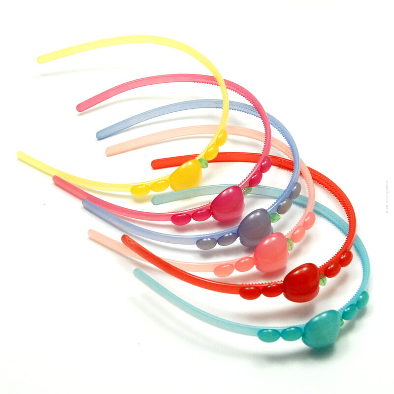 OPASKI DO WŁOSÓW DZIECIĘCE Z JABŁUSZKAMI 6 SZTUK                                       (3281-1 SAM)