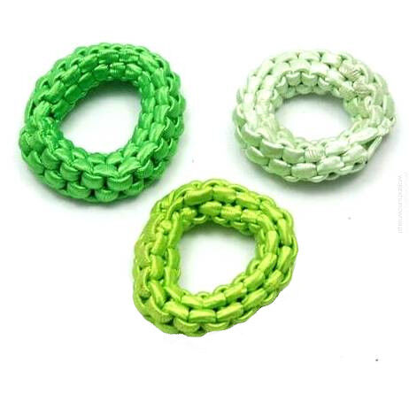 GUMKI DO WŁOSÓW OPONKI MIX ZIELONY (12 SZTUK) 0194-03