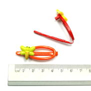 SPINKI DZIĘCIECE DO WŁOSÓW KOLOROWE Z MOTYLEM 4 SZTUKI (0226-515 SA) - 2