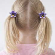 GUMKI DO WŁOSÓW DZIECIĘCE FIOLETOWE GWIAZDKI 4 SZTUKI (0194-24 SAMH) - 2