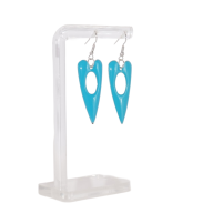 KOLCZYKI WISZĄCE EMALIOWANE TURKUSOWE                 (5926/2 AS) - 2