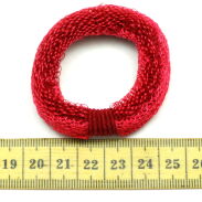 GUMKI DO WŁOSÓW / FROTKI CZERWONY MIX 12 SZTUK (5218 SA) - 3