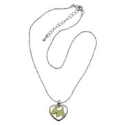 NASZYJNIK / WISIOREK NA ŁAŃCUSZKU Z SERDUSZKIEM                                           0611-4876-3 A/S - 2